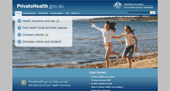 Desktop Screenshot of privatehealth.gov.au