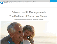 Tablet Screenshot of privatehealth.com